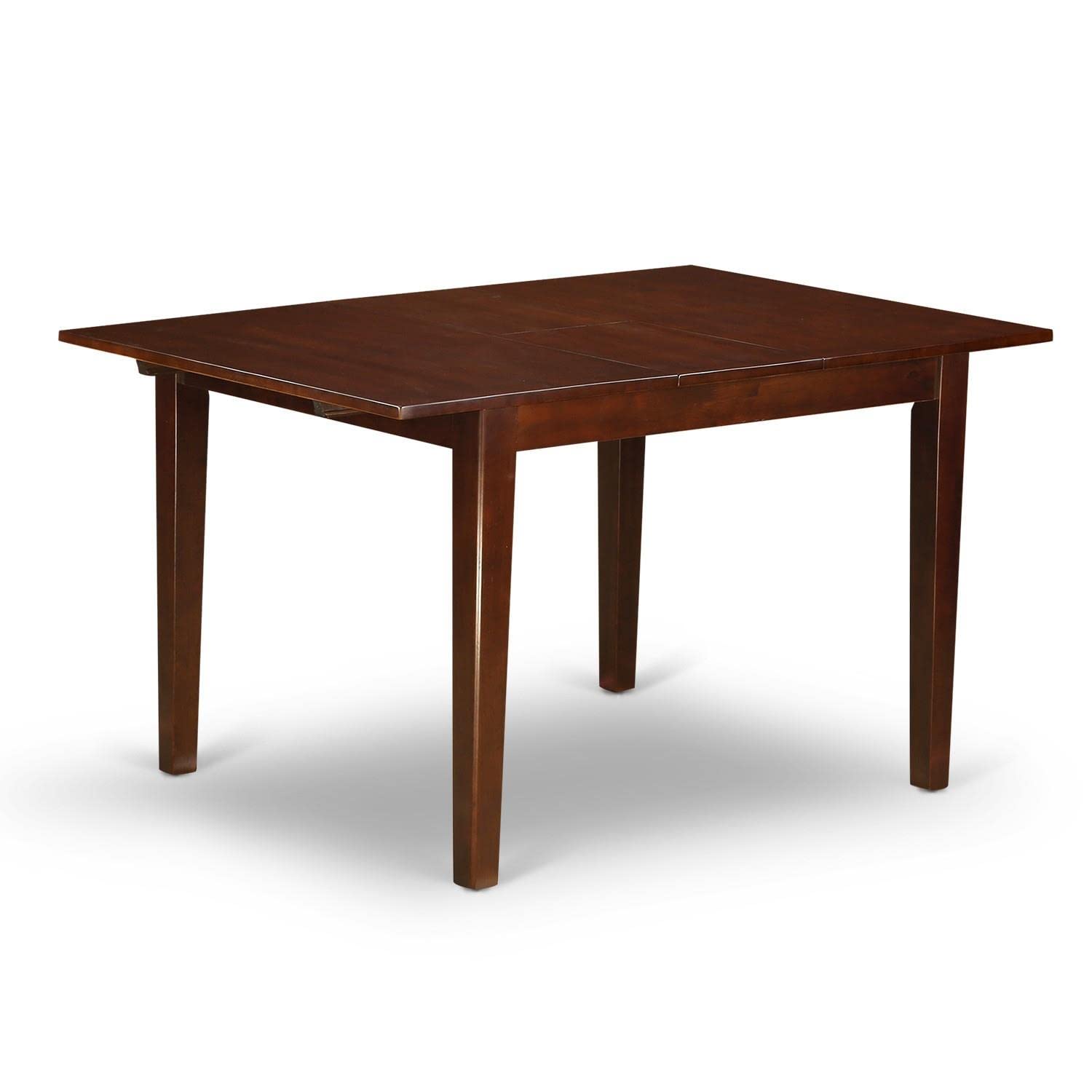 East West Furniture Nodo3-Mah-W 3 Piece Kitchen Table Set For Small Spaces Contains A Rectangle Dining Table With Butterfly Leaf And 2 Dining Room Chairs, 32X54 Inch, Mahogany